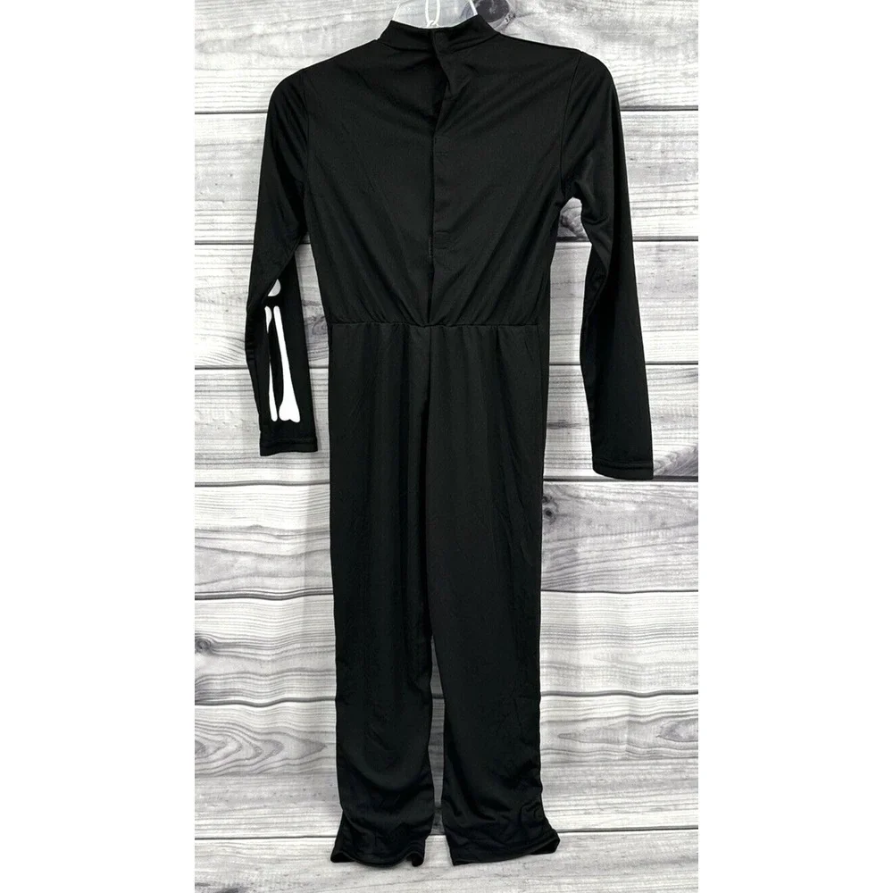 YOLSUN YOUTH SIZE LARGE SKELETON HALLOWEEN COSTUME BODY SUIT * GLOW‎ IN THE DARK